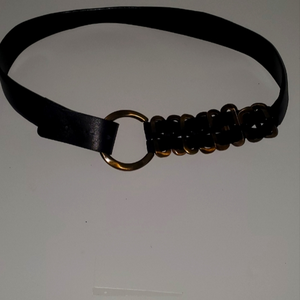 Carlisle Womens L Black Leather Belt